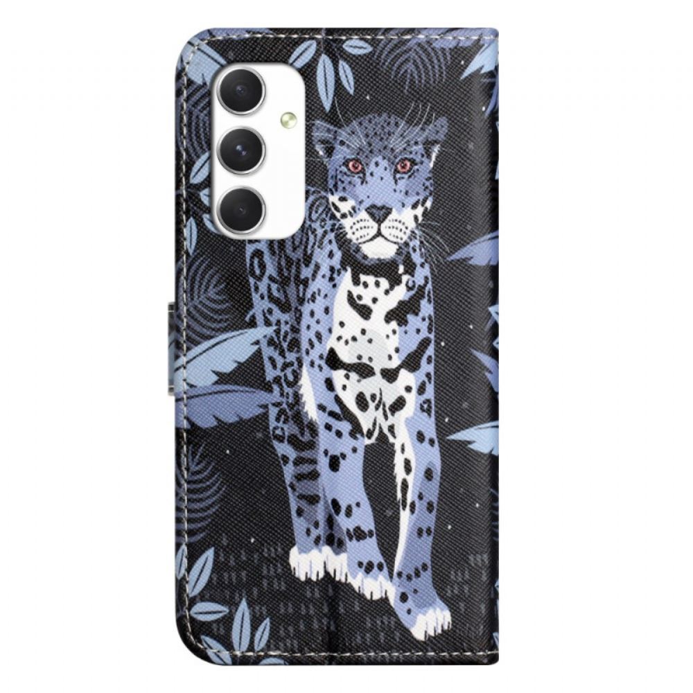 Kožený Kryt Samsung Galaxy A16 5g Leopardí Vzor