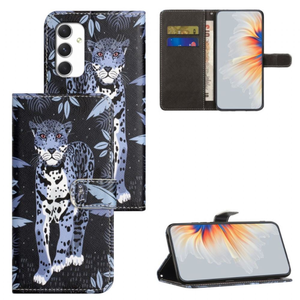 Kožený Kryt Samsung Galaxy A16 5g Leopardí Vzor