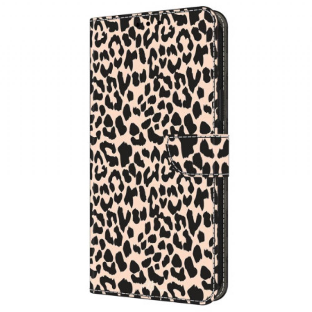 Kožený Kryt Samsung Galaxy A16 5g Leopardí Vzor