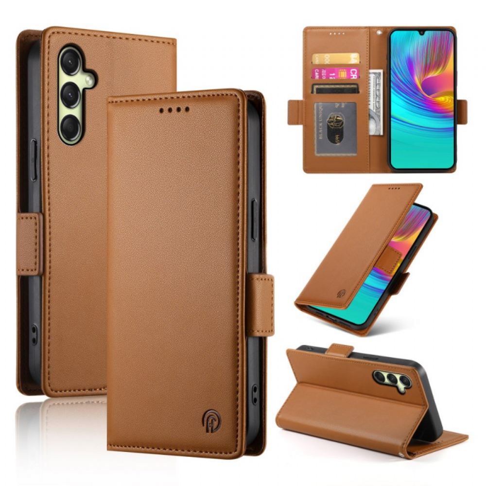 Kožený Kryt Samsung Galaxy A16 5g Magnetické Spony
