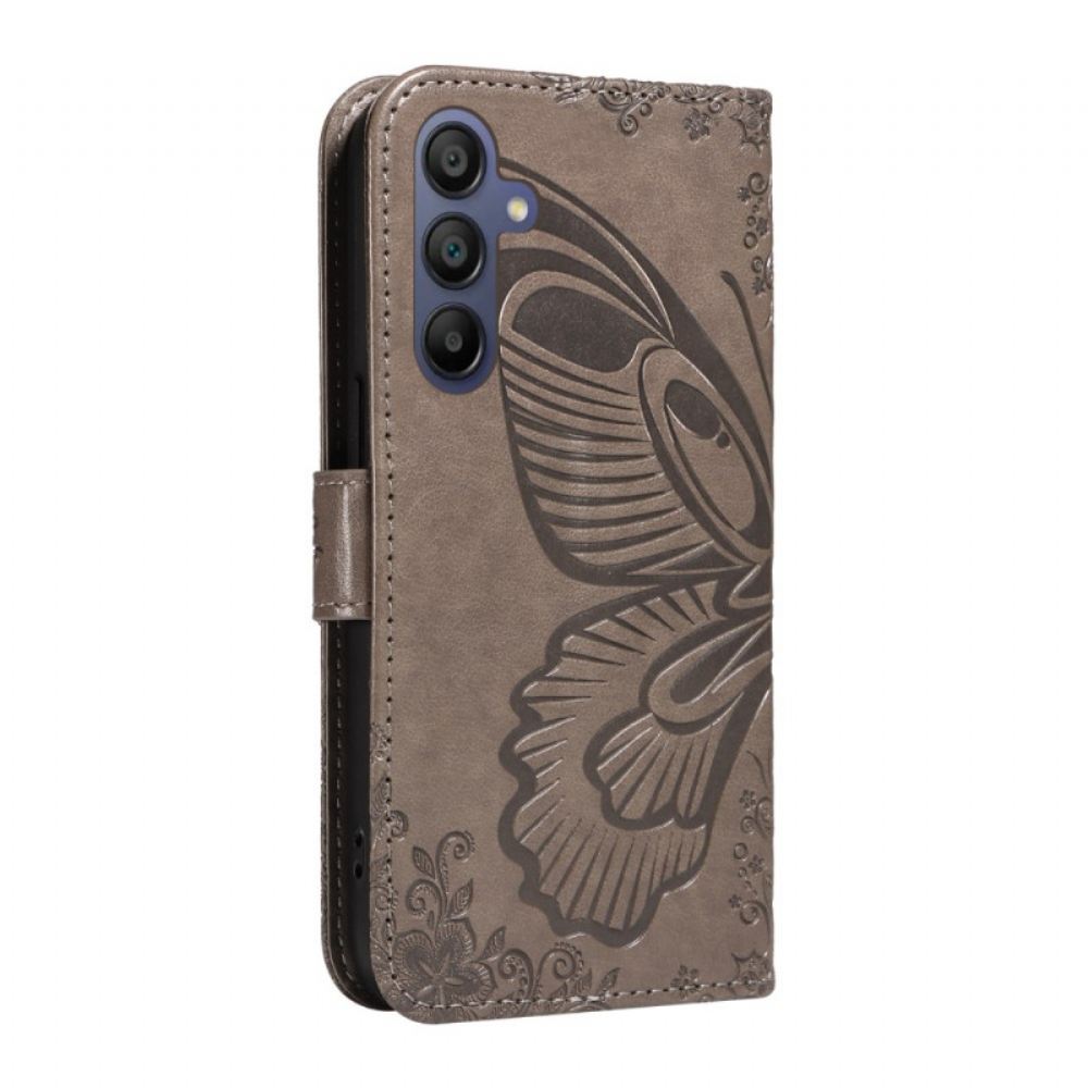 Kožený Kryt Samsung Galaxy A16 5g Motýlí Stopa