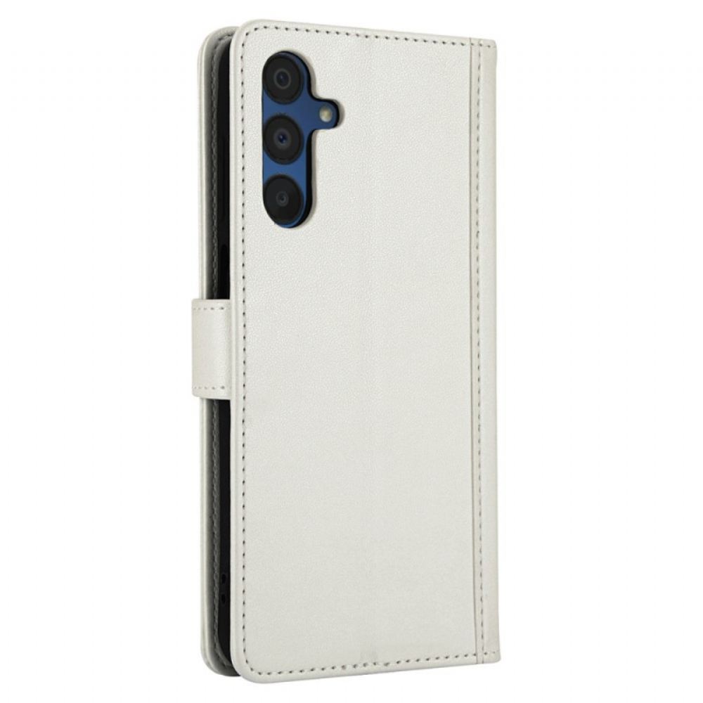 Kožený Kryt Samsung Galaxy A16 5g Peněženka S Popruhem