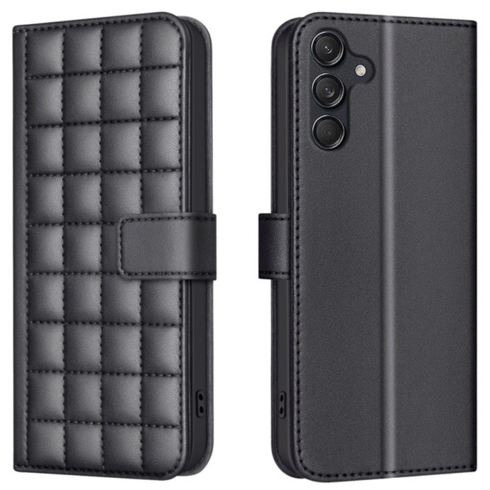 Kožený Kryt Samsung Galaxy A16 5g Prošívaná Binfen Barva