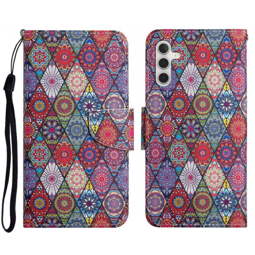 Kožený Kryt Samsung Galaxy A16 5g Vzor Kaleidoskopu