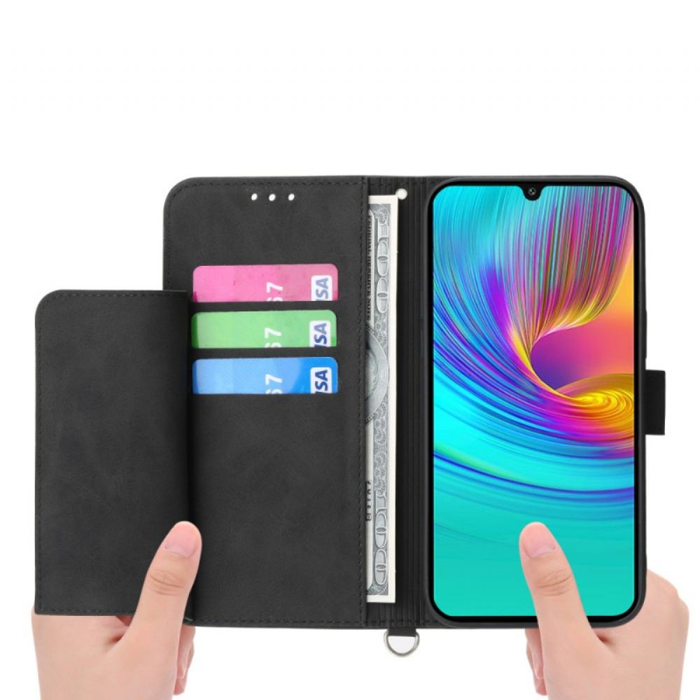 Peněženková Pouzdra Samsung Galaxy A16 5g Kryty Na Mobil Krajkový Vzor S Popruhem A Ramenním Popruhem