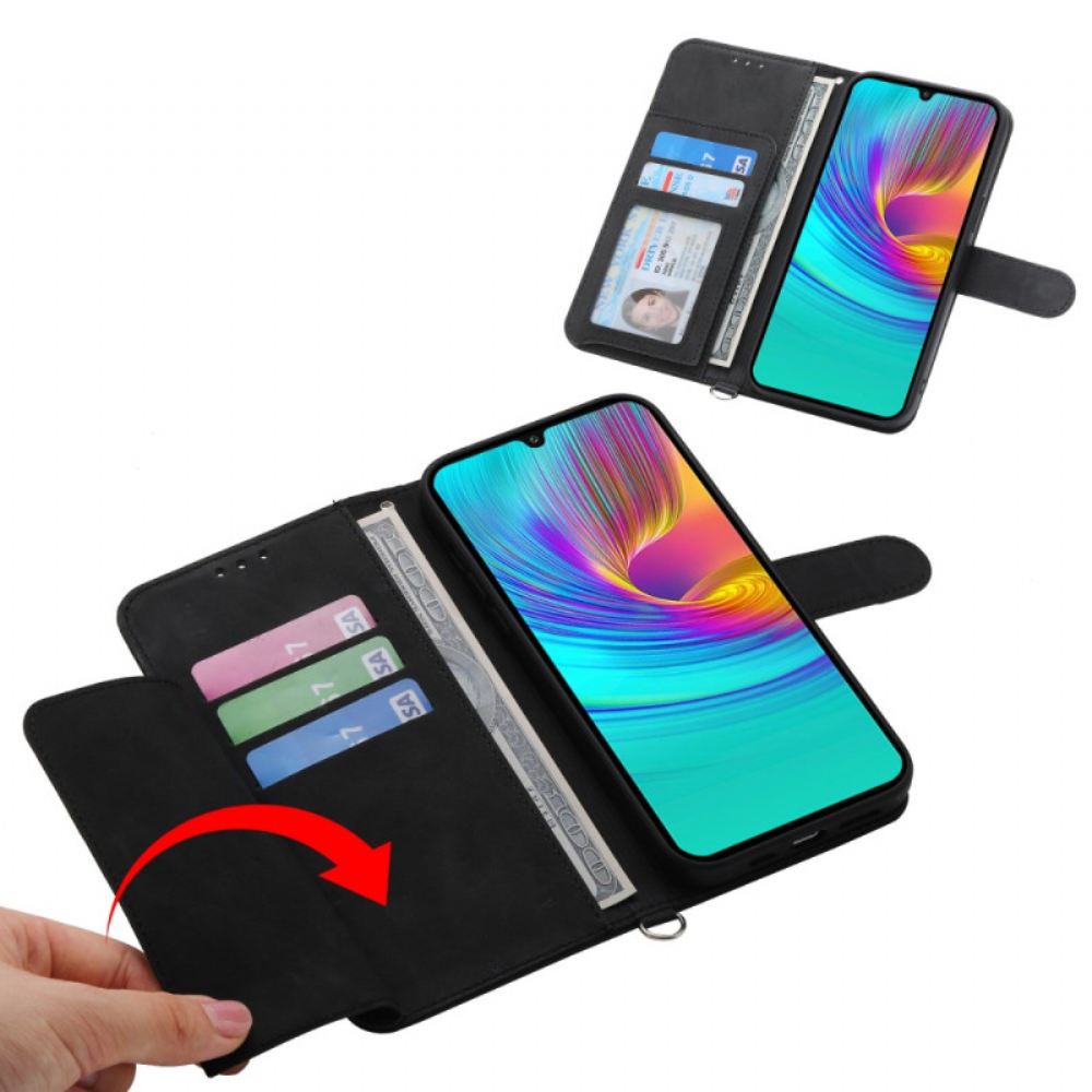 Peněženková Pouzdra Samsung Galaxy A16 5g Kryty Na Mobil Krajkový Vzor S Popruhem A Ramenním Popruhem