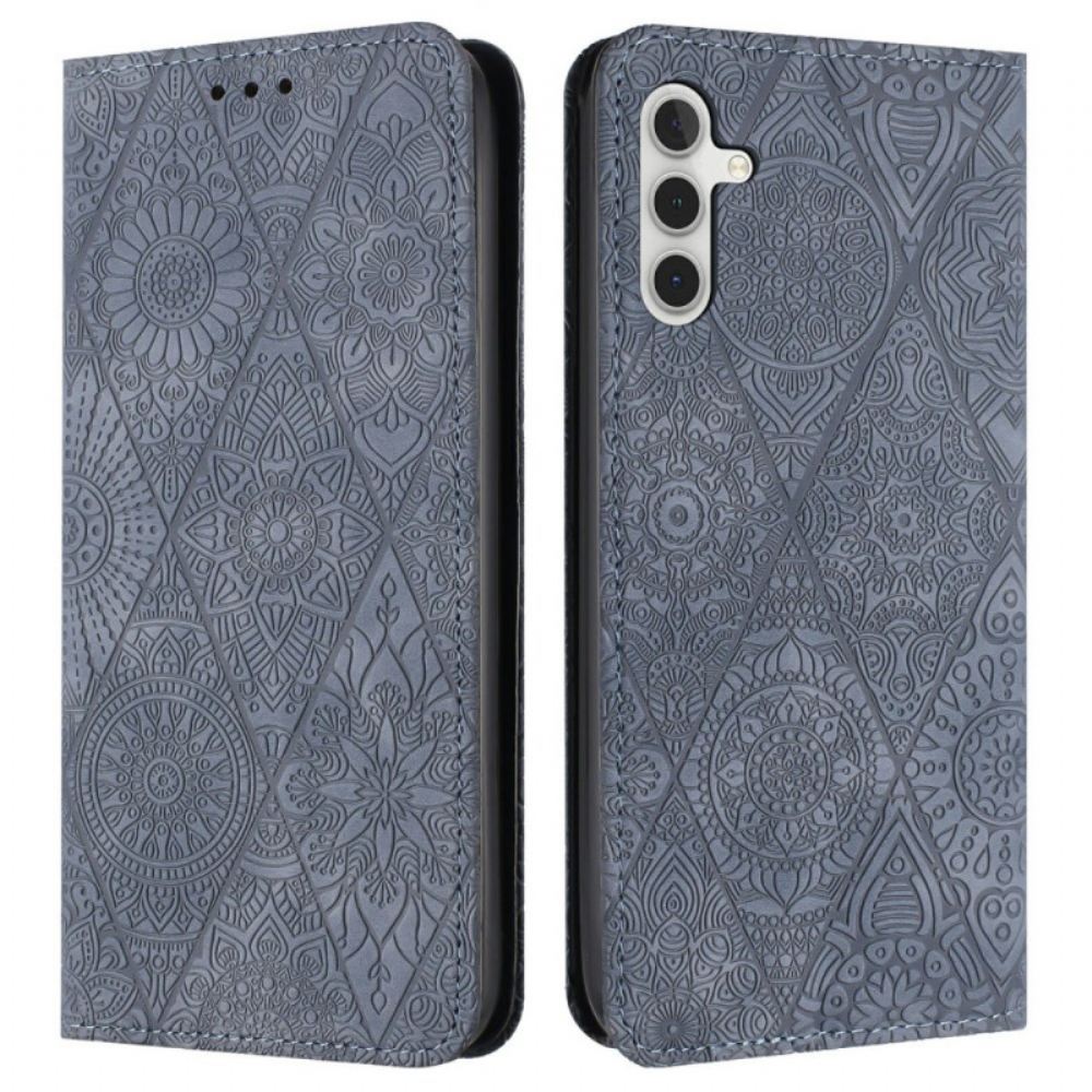 Peněženková Pouzdra Samsung Galaxy A16 5g Kryty Na Mobil Květinový Vzor A Popruh