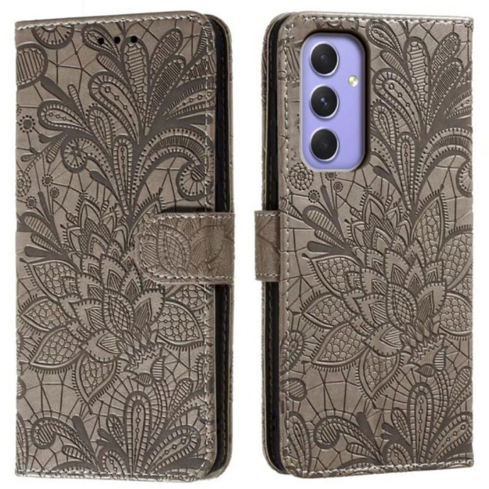 Peněženková Pouzdra Samsung Galaxy A16 5g Kryty Na Mobil Květinový Vzor A Popruh