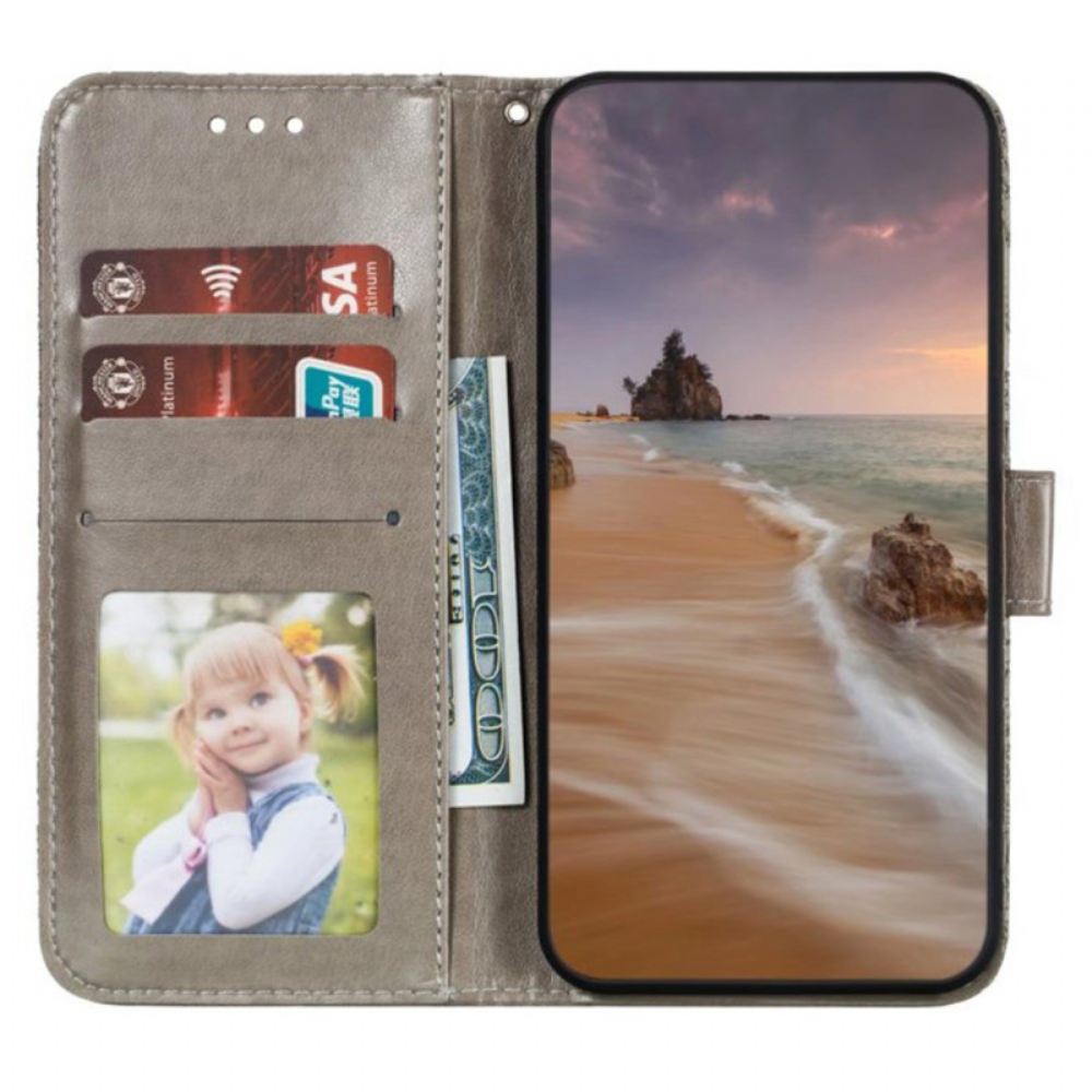 Peněženková Pouzdra Samsung Galaxy A16 5g Kryty Na Mobil Květinový Vzor A Popruh