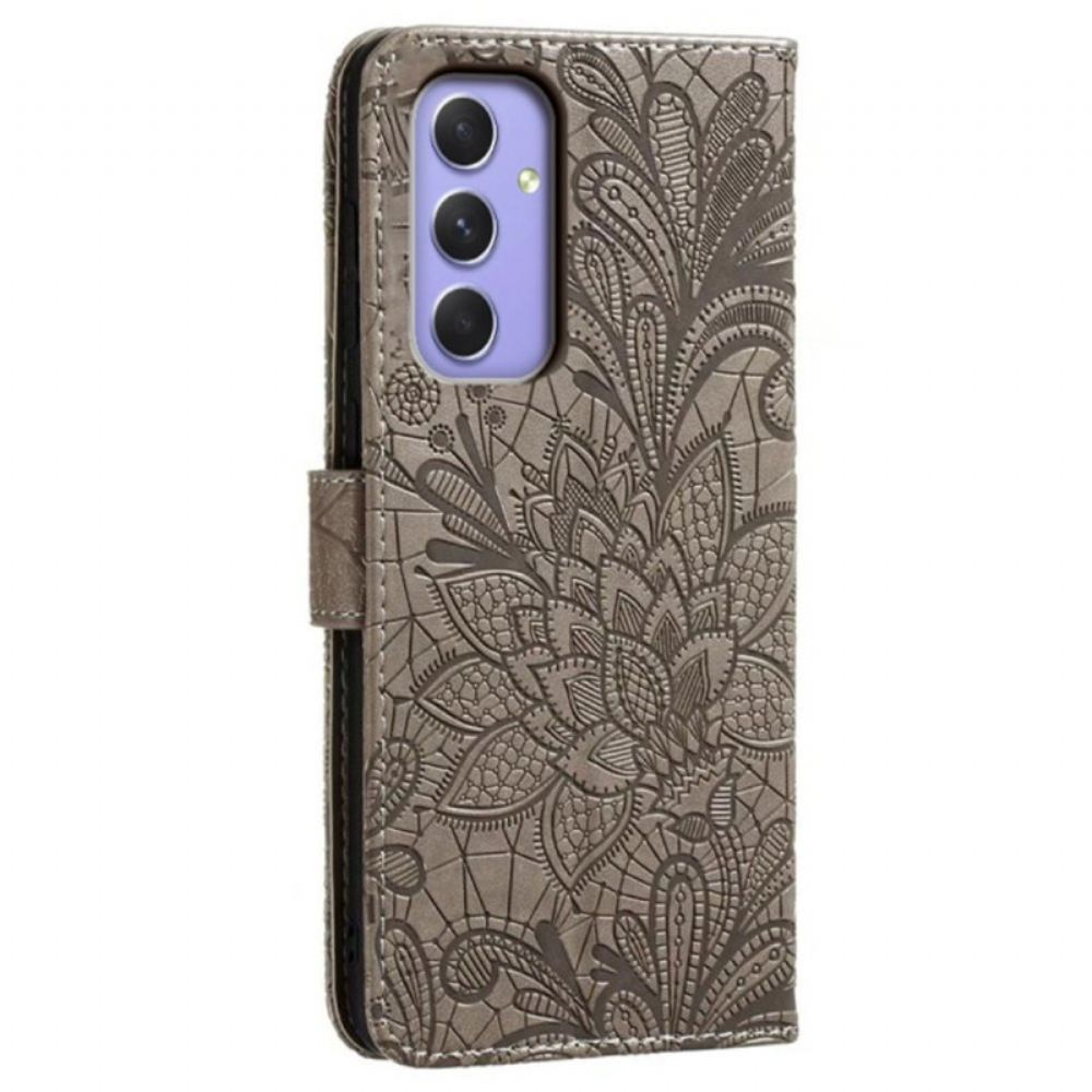 Peněženková Pouzdra Samsung Galaxy A16 5g Kryty Na Mobil Květinový Vzor A Popruh
