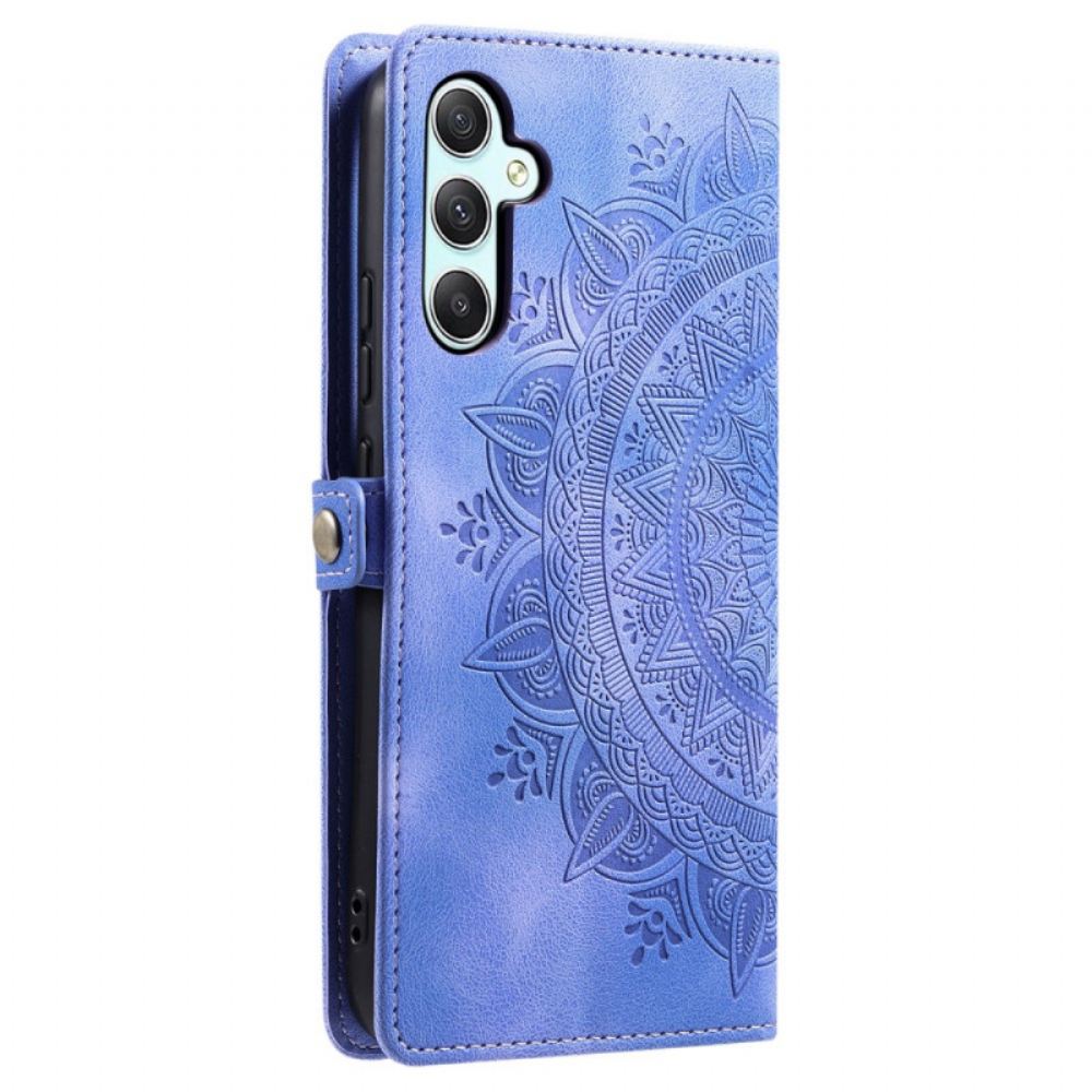Peněženková Pouzdra Samsung Galaxy A16 5g Kryty Na Mobil Mandala Se Semišovým Efektem S Páskem