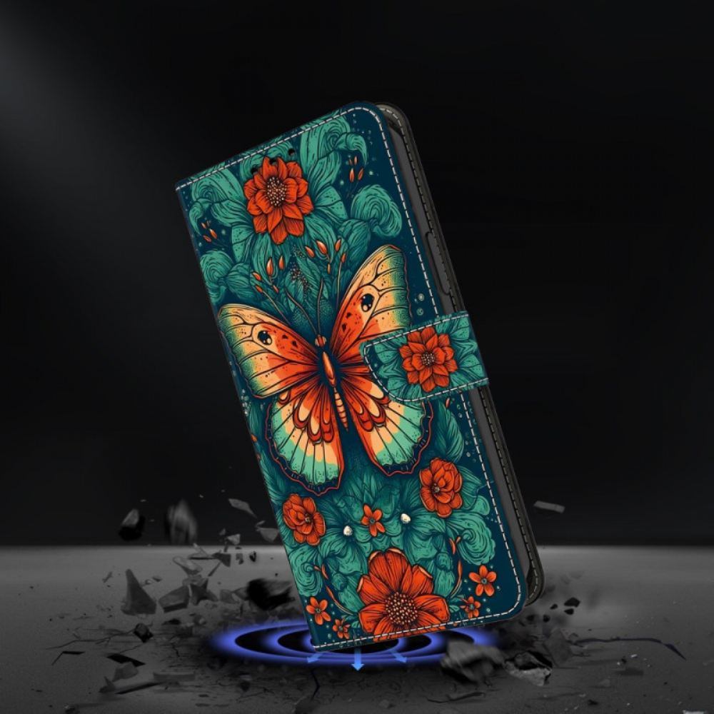Peněženková Pouzdra Samsung Galaxy A16 5g Kryty Na Mobil Motýlí Moti