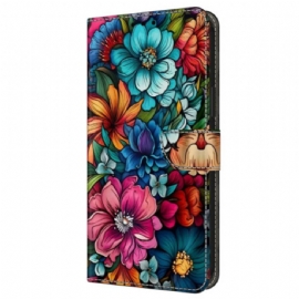 Peněženková Pouzdra Samsung Galaxy A16 5g Květinový Vzor
