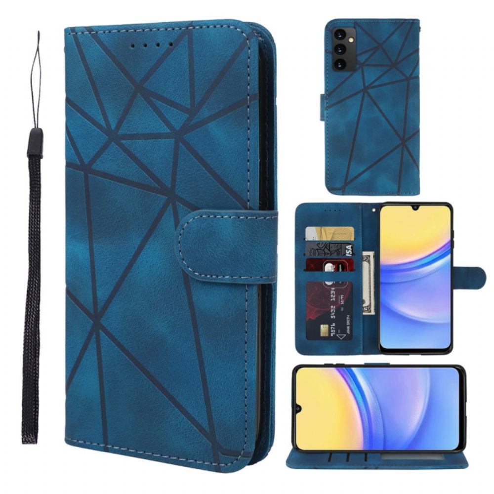 Peněženková Pouzdra Samsung Galaxy A16 5g Linie Se Semišovým Efektem