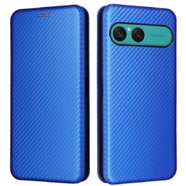 Kožené Pouzdro Sony Xperia 10 Vii Uhlíková Vlákna