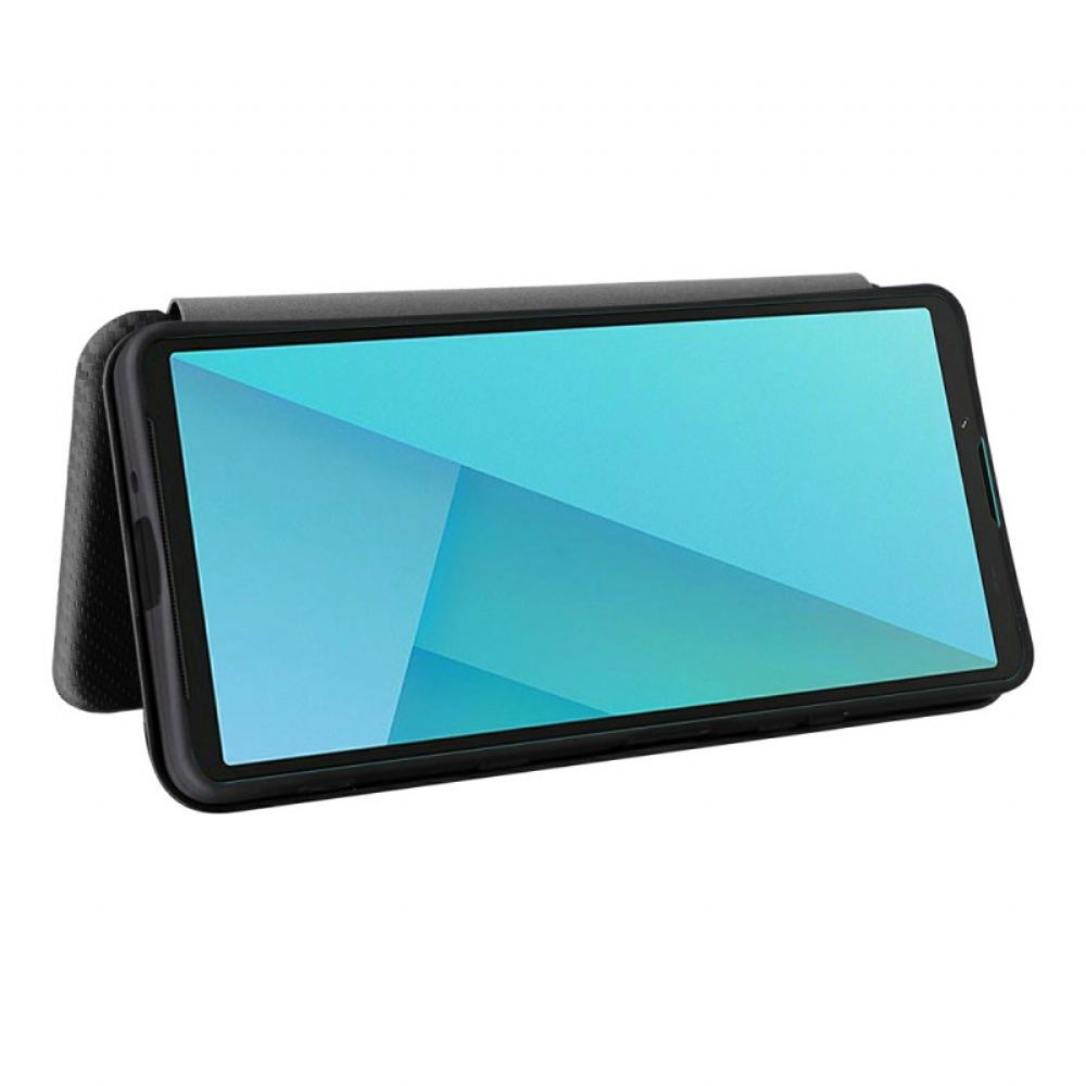 Kožené Pouzdro Sony Xperia 10 Vii Uhlíková Vlákna