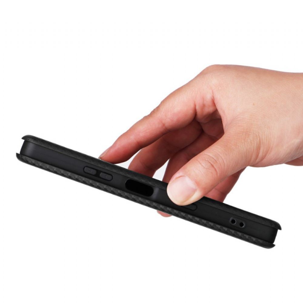 Kožené Pouzdro Sony Xperia 10 Vii Uhlíková Vlákna