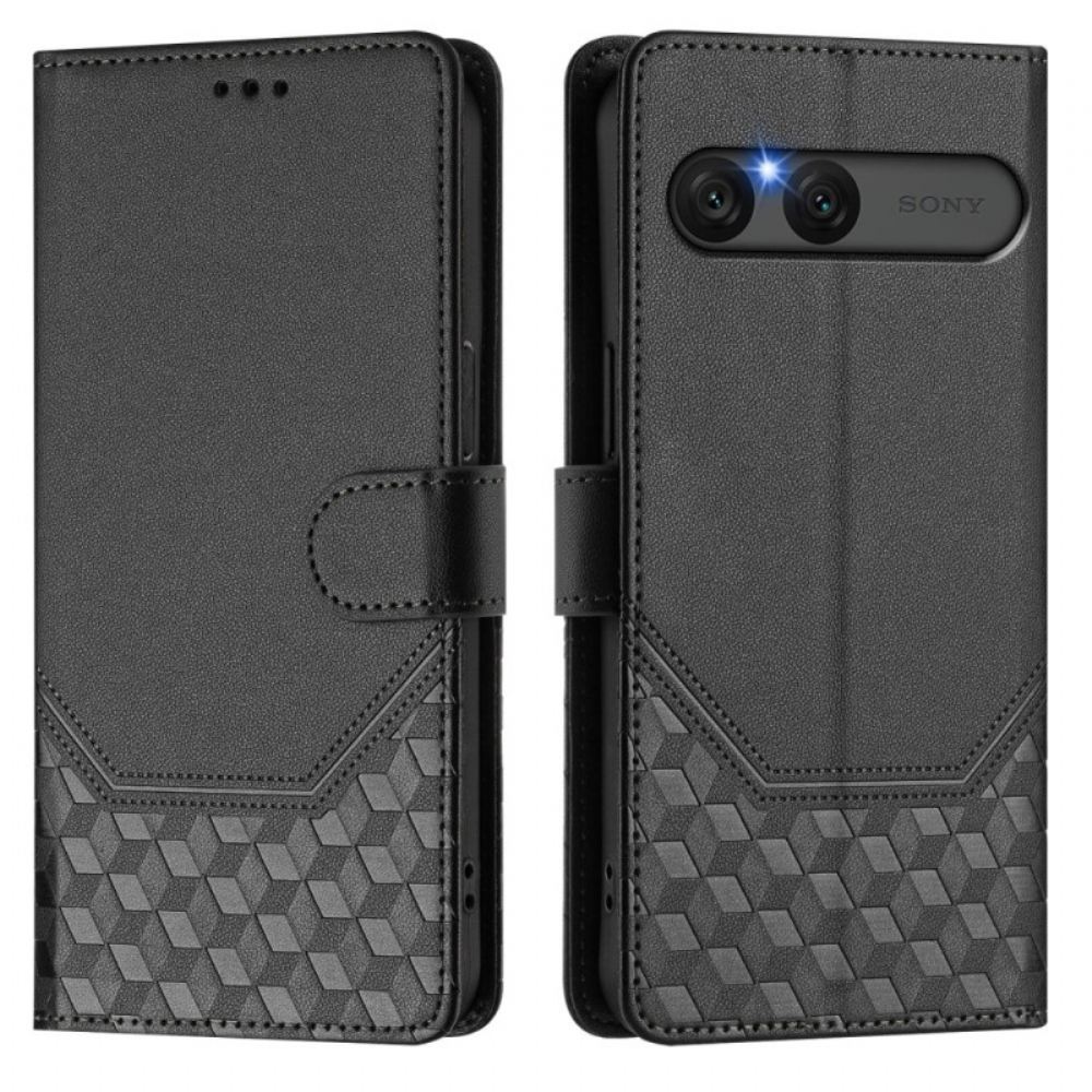 Kožený Kryt Na Sony Xperia 10 Vii Design S Voštinou