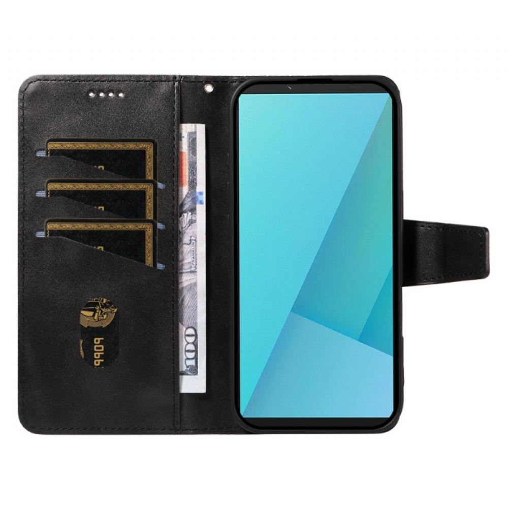 Kožený Kryt Na Sony Xperia 10 Vii Kosočtvercový Vzor