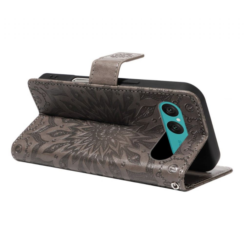 Kožený Kryt Na Sony Xperia 10 Vii Okázalá Mandala