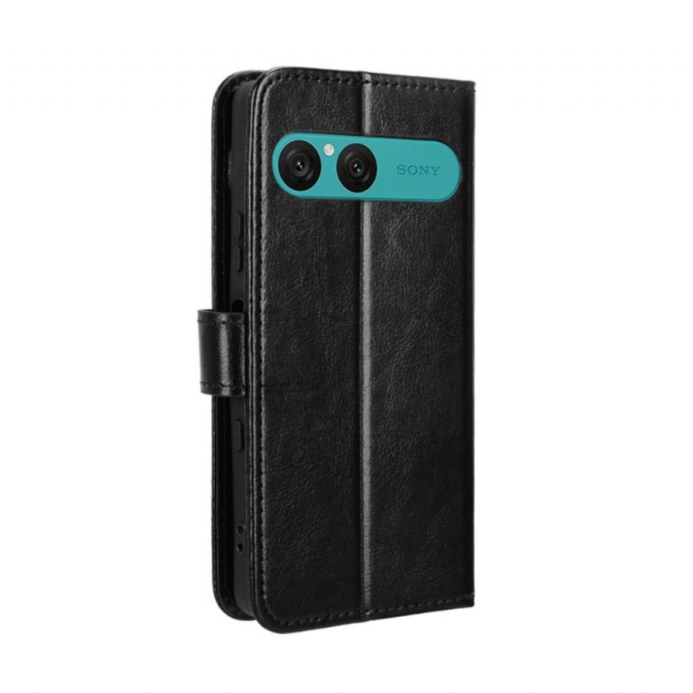 Kožený Kryt Na Sony Xperia 10 Vii Okázalá Umělá Kůže