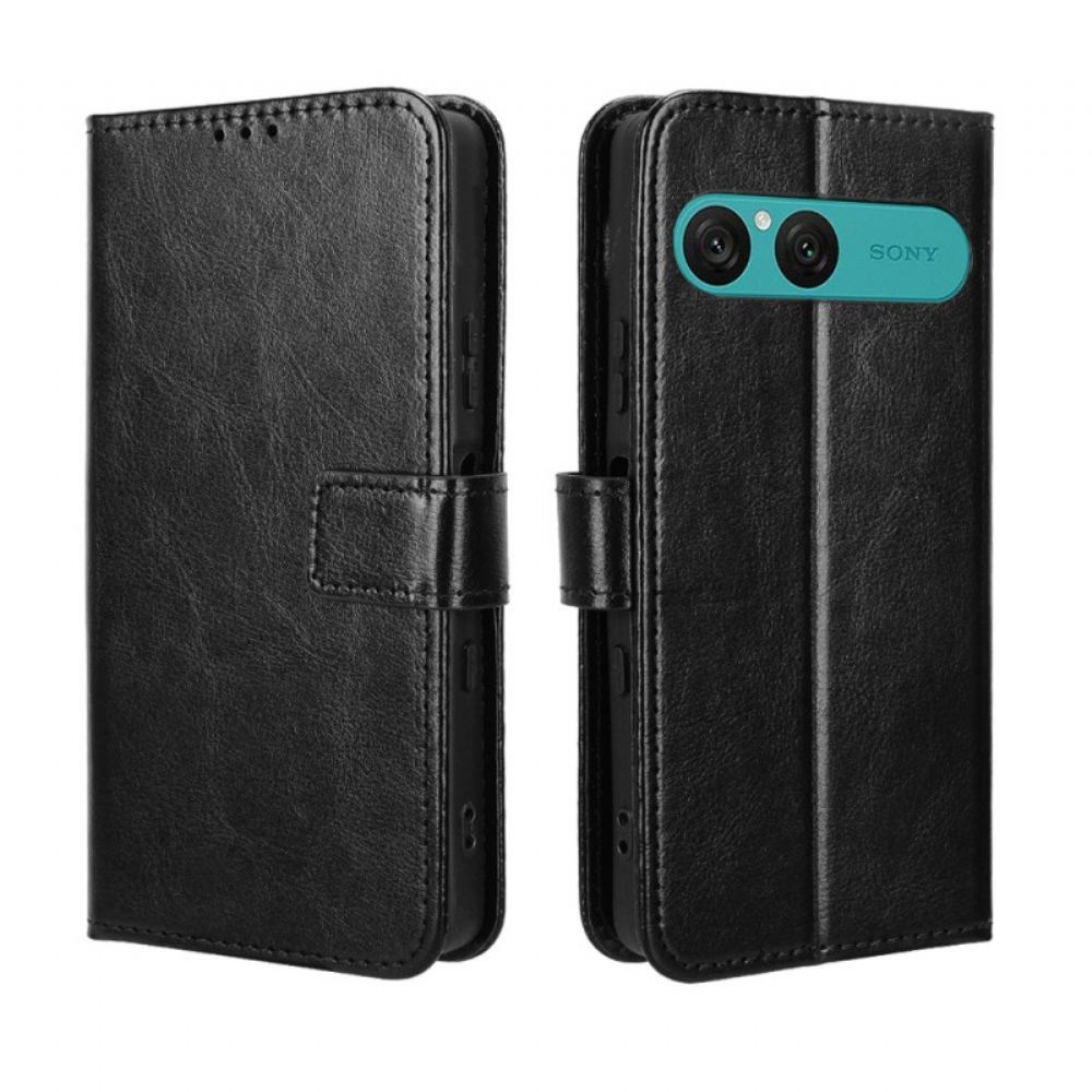 Kožený Kryt Na Sony Xperia 10 Vii Okázalá Umělá Kůže