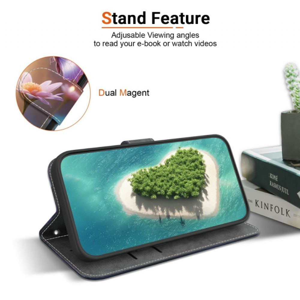 Kožený Kryt Na Sony Xperia 10 Vii Osvětlení Motýli