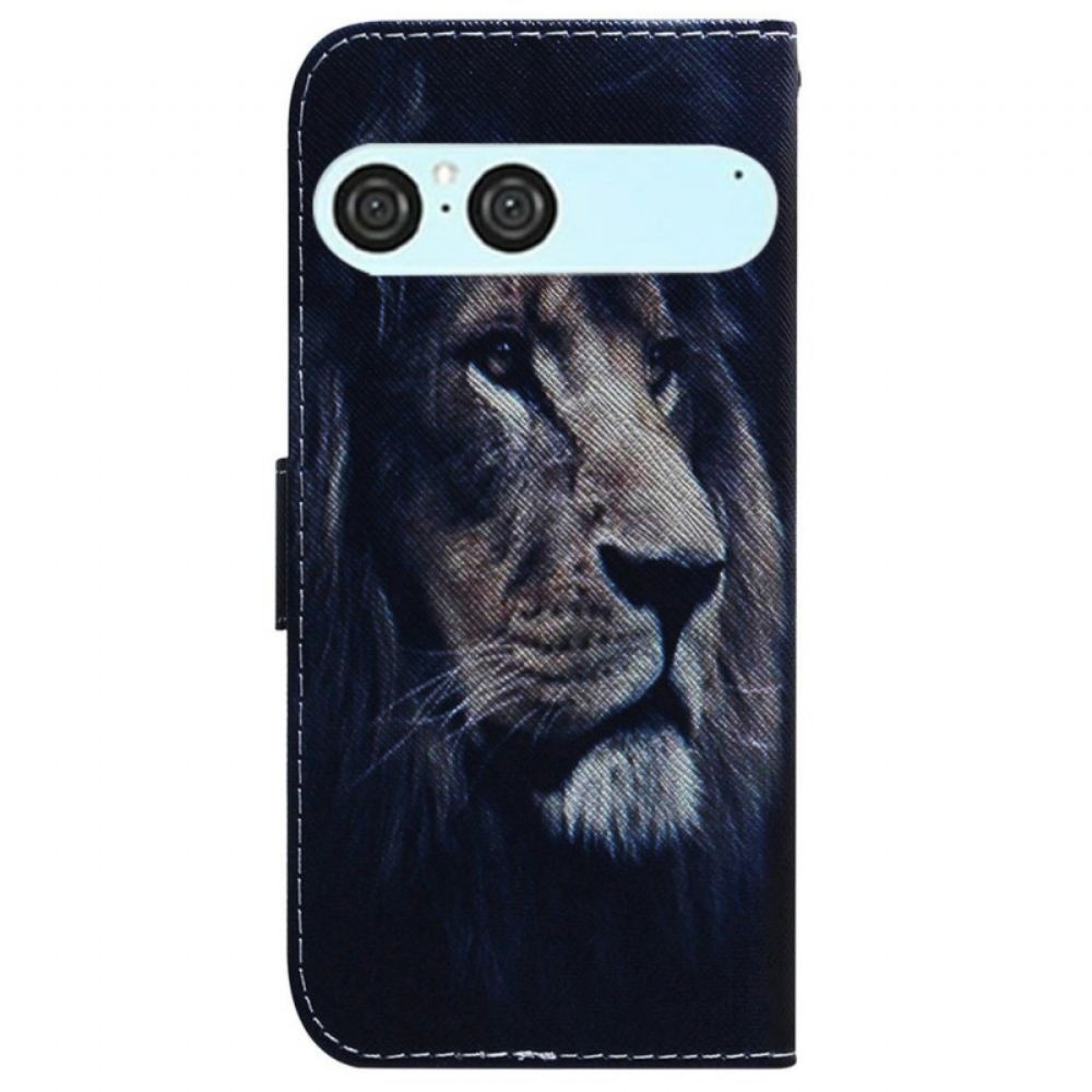 Kožený Kryt Na Sony Xperia 10 Vii Snící Lev