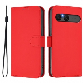 Kožený Kryt Na Sony Xperia 10 Vii Umělá Kůže