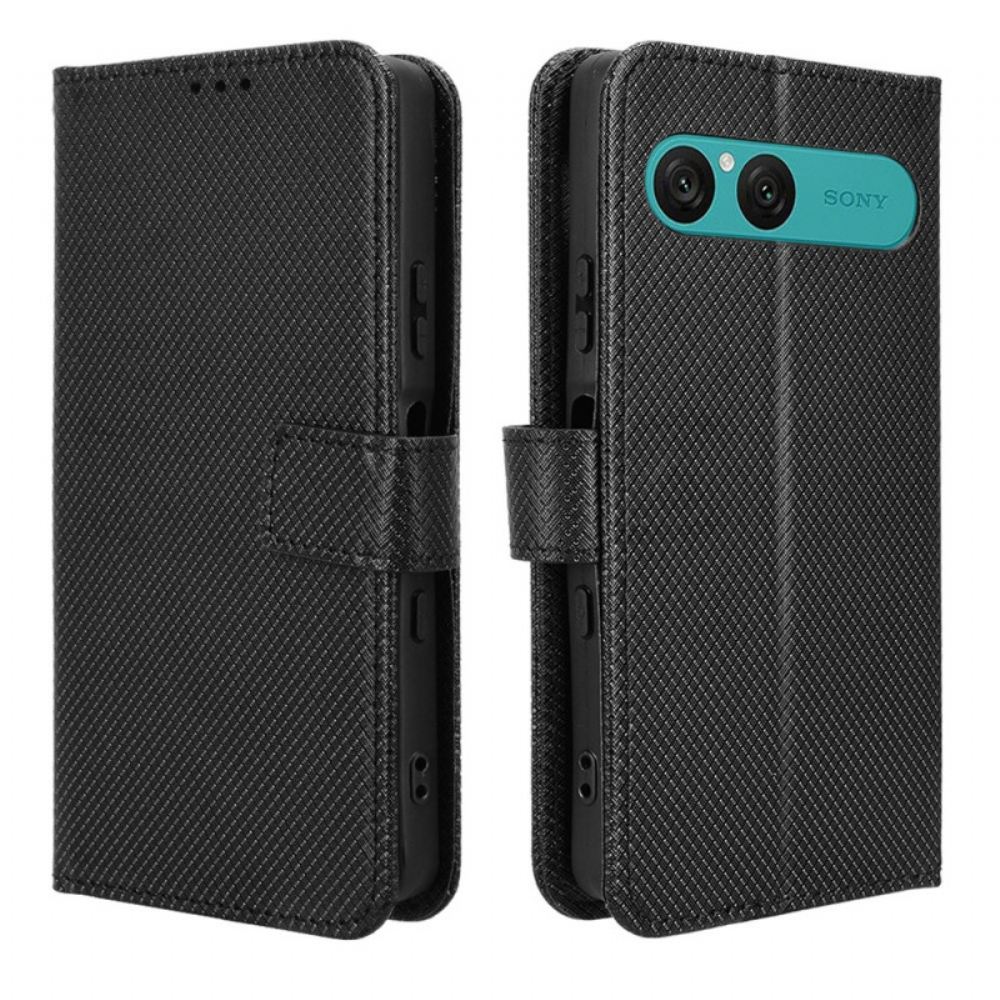 Kožený Kryt Sony Xperia 10 Vii Diamantová Textura