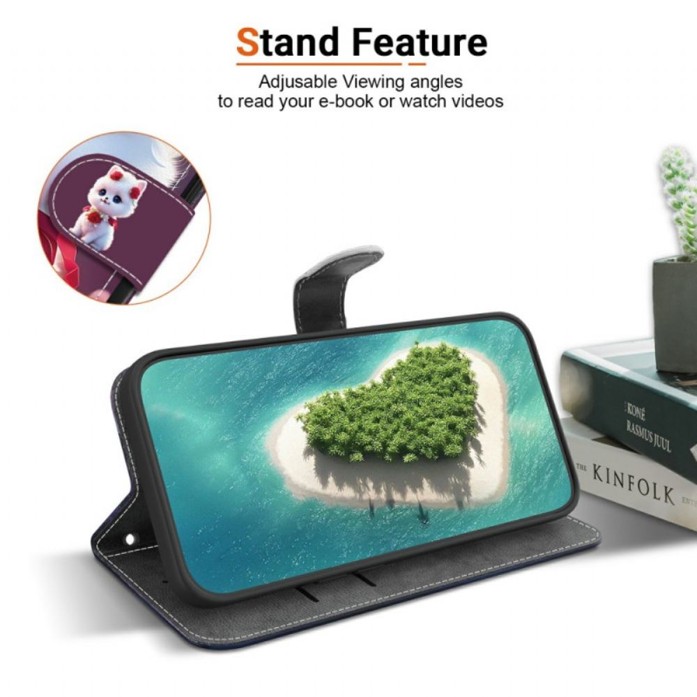 Kožený Kryt Sony Xperia 10 Vii Kočka A Růže