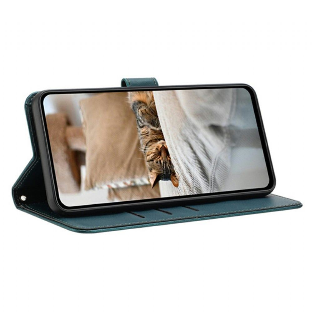 Kožený Kryt Sony Xperia 10 Vii Kočky S Popruhem