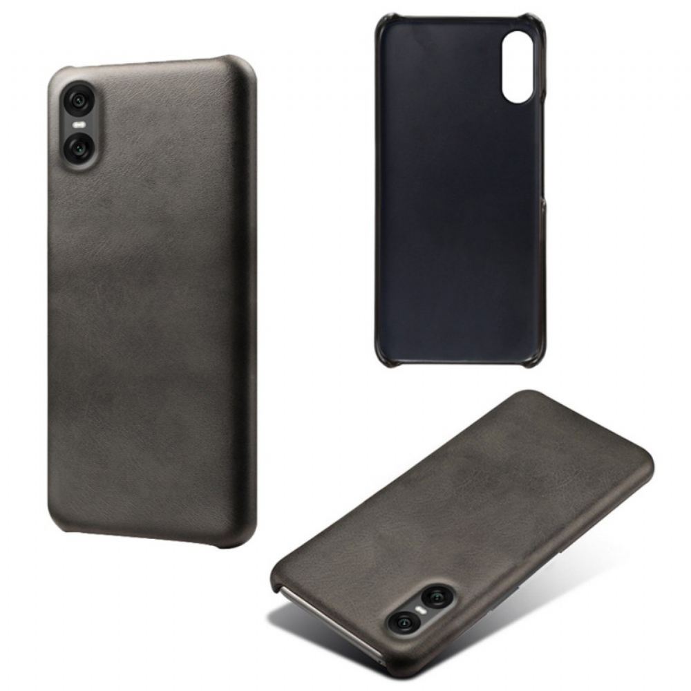 Kryt Sony Xperia 10 Vii Kožený Efekt