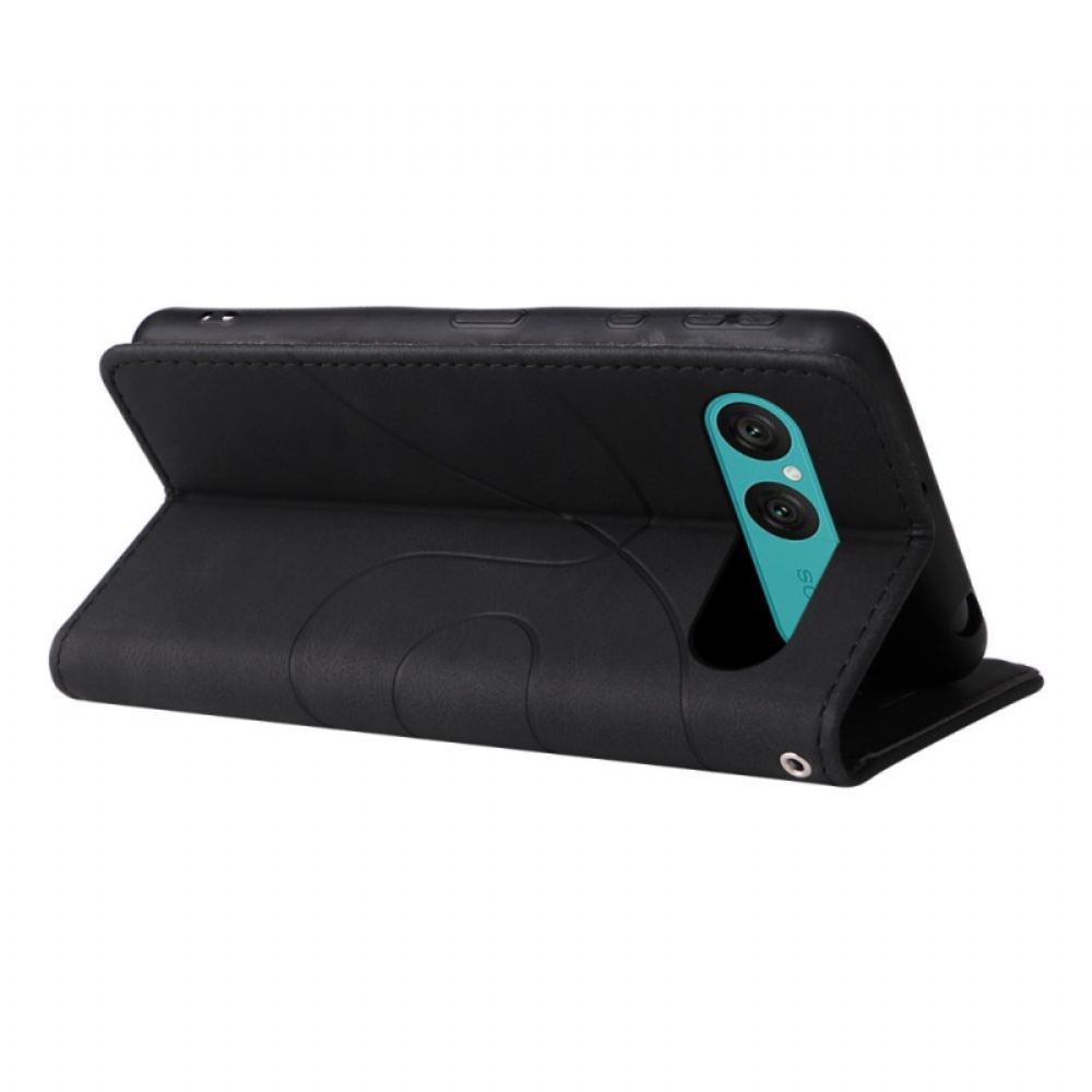 Peněženková Pouzdra Sony Xperia 10 Vii Dvoubarevná Vlnovka