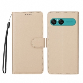 Peněženková Pouzdra Sony Xperia 10 Vii Kryty Na Mobil Kožený Efekt A Rfid Blokování