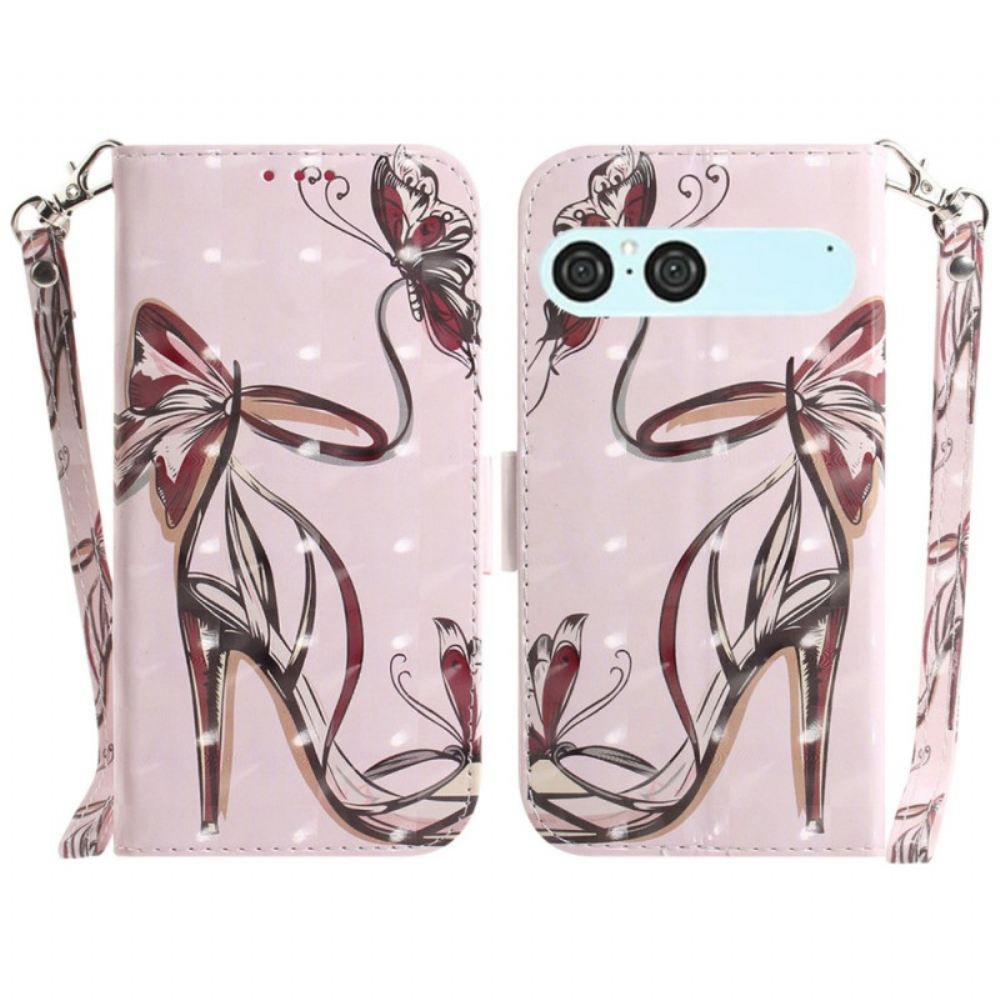 Peněženková Pouzdra Sony Xperia 10 Vii Kryty Na Mobil Páskový Podpatek