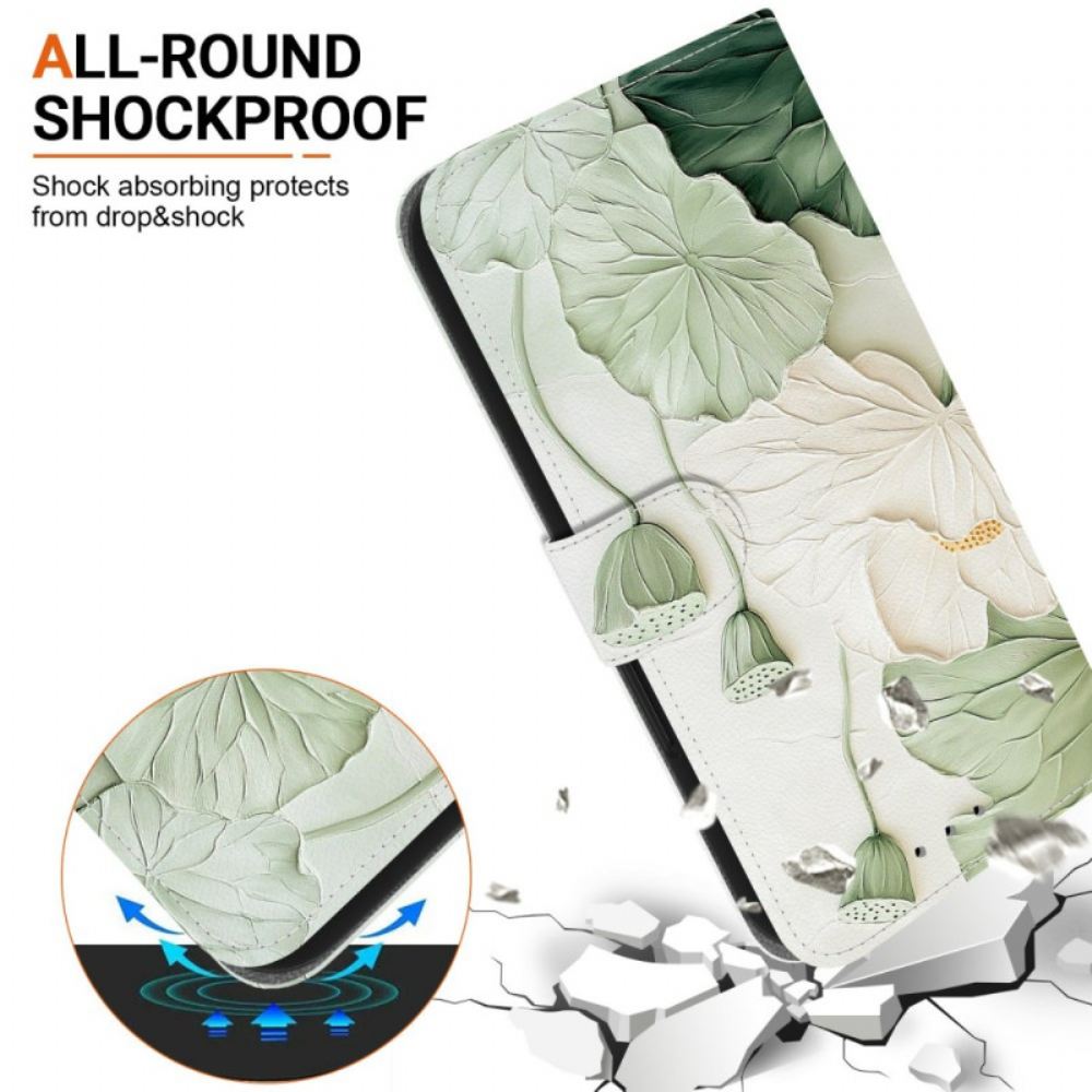 Peněženková Pouzdra Sony Xperia 10 Vii Lotosový Vzor