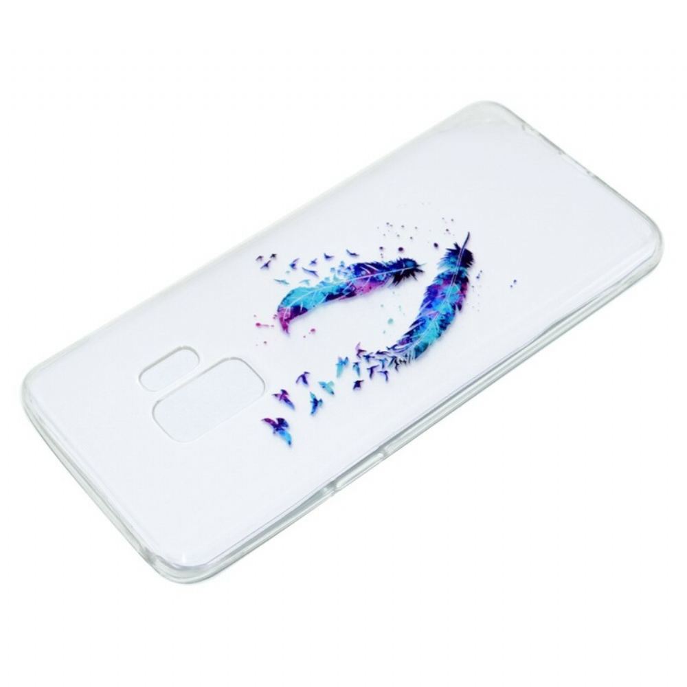 Kryty Na Mobil Na Samsung Galaxy S9 Plus Průhledné Peří