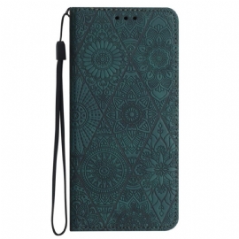 Kožené Pouzdro Folio Na Samsung Galaxy A17 4g / 5g Patchwork