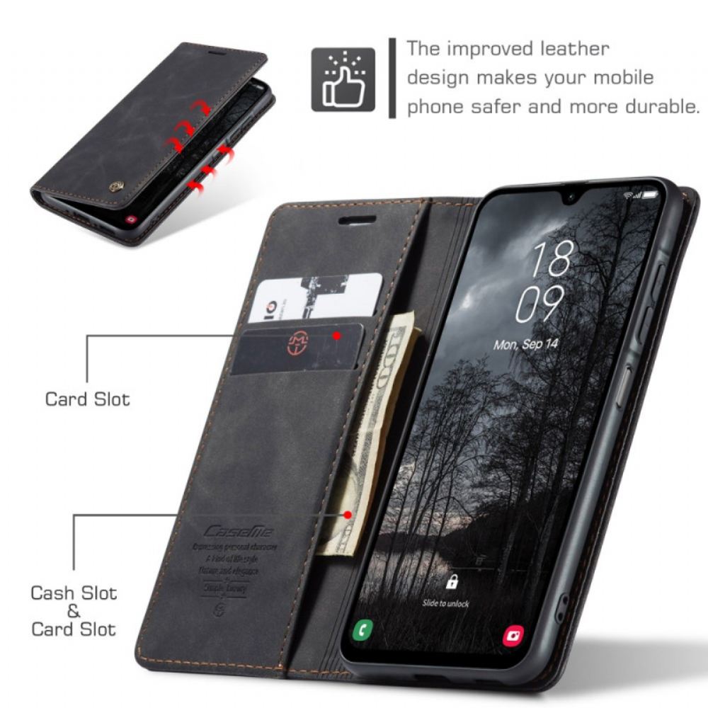 Kožené Pouzdro Folio Samsung Galaxy A17 4g / 5g Semišový Efekt Caseme