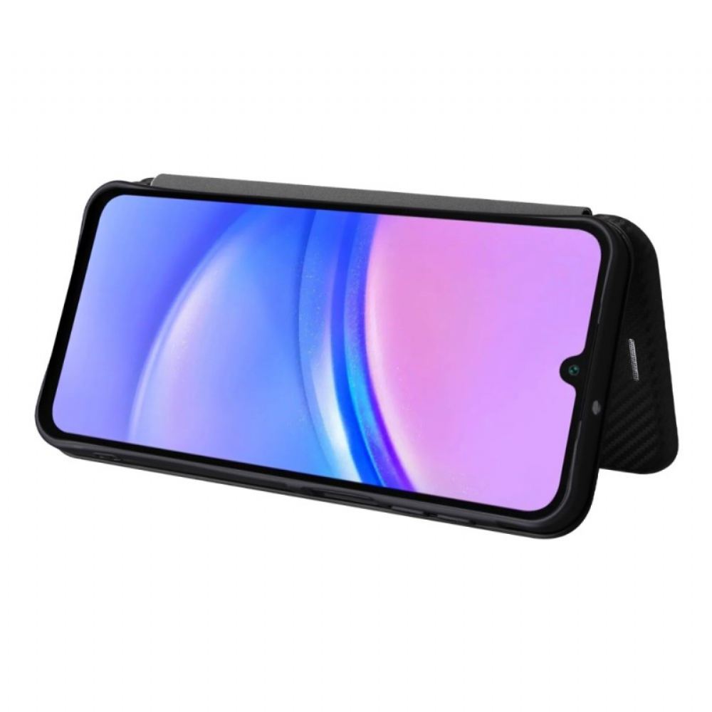 Kožené Pouzdro Folio Samsung Galaxy A17 4g / 5g Uhlíková Vlákna