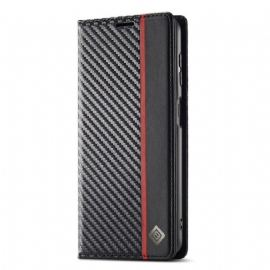 Kožené Pouzdro Samsung Galaxy A17 4g / 5g Kryty Na Mobil Lc.imeeke Uhlíková Vlákna