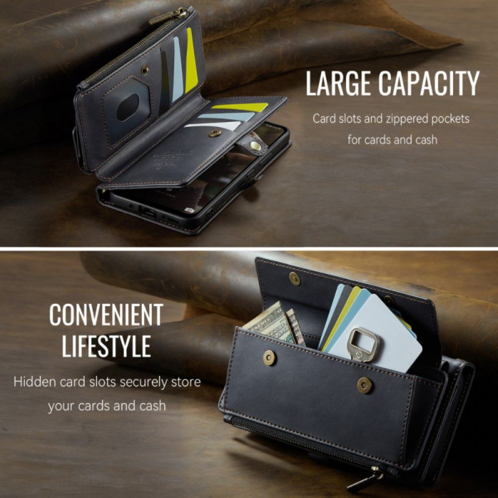 Kožený Kryt Na Samsung Galaxy A17 4g / 5g Peněženka Caseme S Efektem Semiše