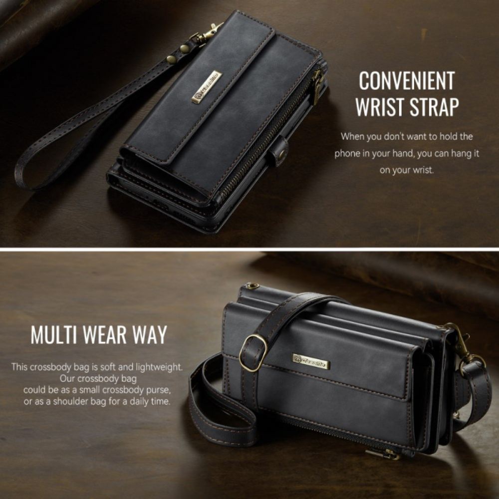 Kožený Kryt Na Samsung Galaxy A17 4g / 5g Peněženka Caseme S Efektem Semiše