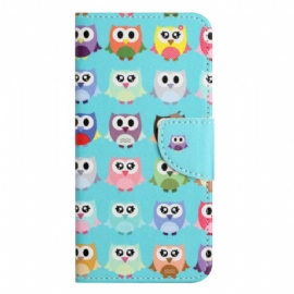 Kožený Kryt Na Samsung Galaxy A17 4g / 5g Sovy