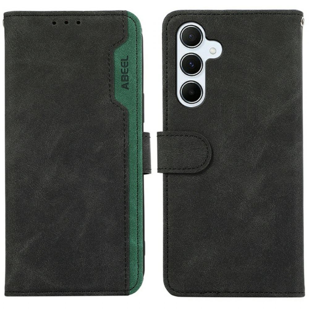 Kožený Kryt Samsung Galaxy A17 4g / 5g Dvoubarevný Abeel