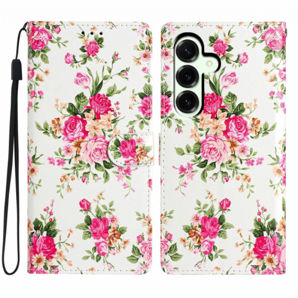 Kožený Kryt Samsung Galaxy A17 4g / 5g Květiny Svobody