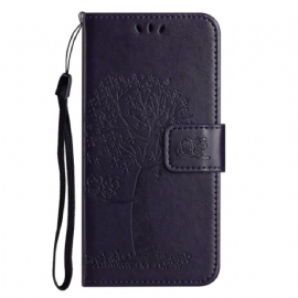 Kožený Kryt Samsung Galaxy A17 4g / 5g Strom A Sovy