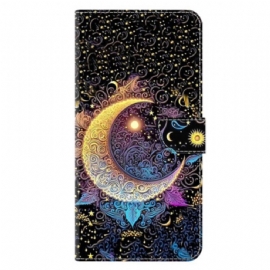 Kožený Kryt Samsung Galaxy A17 4g / 5g Zářící Měsíc