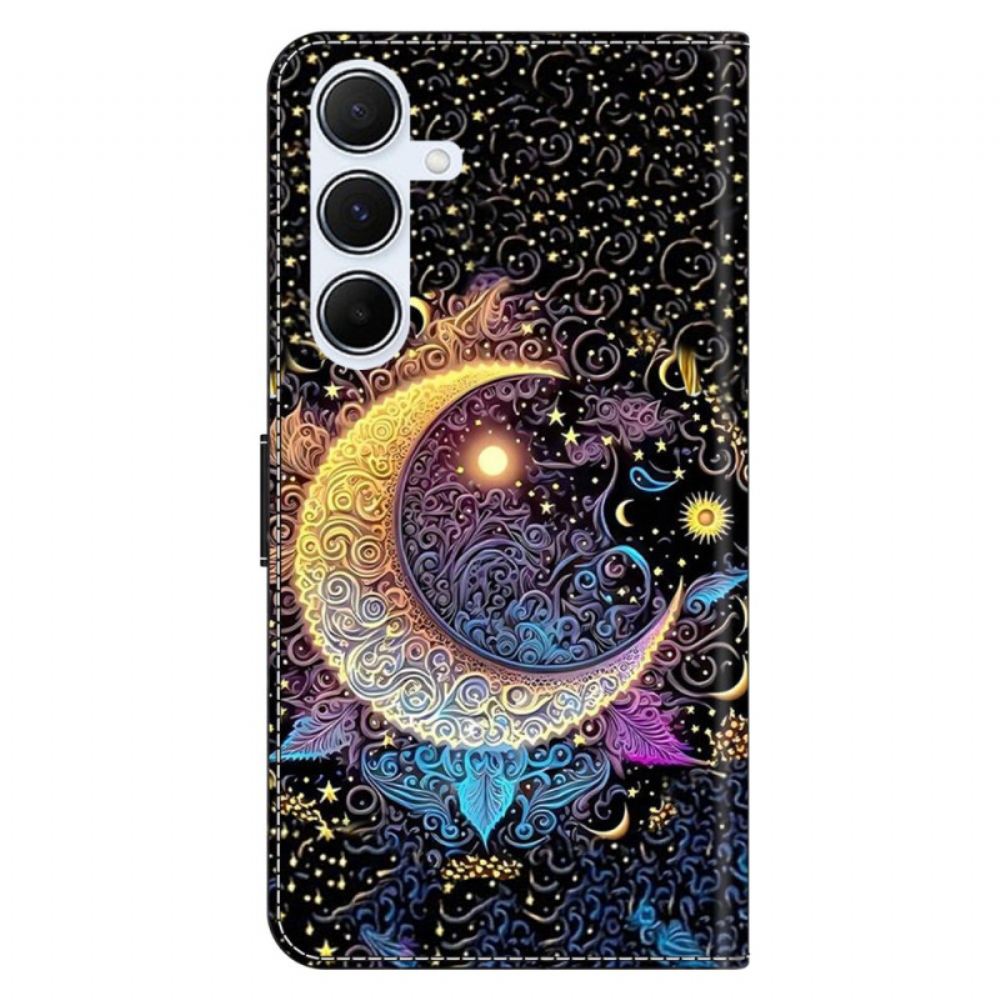 Kožený Kryt Samsung Galaxy A17 4g / 5g Zářící Měsíc